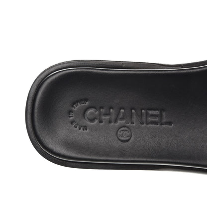 Chanel Patent Calfskin CC Slip On Mules 35 Black 6 of 10