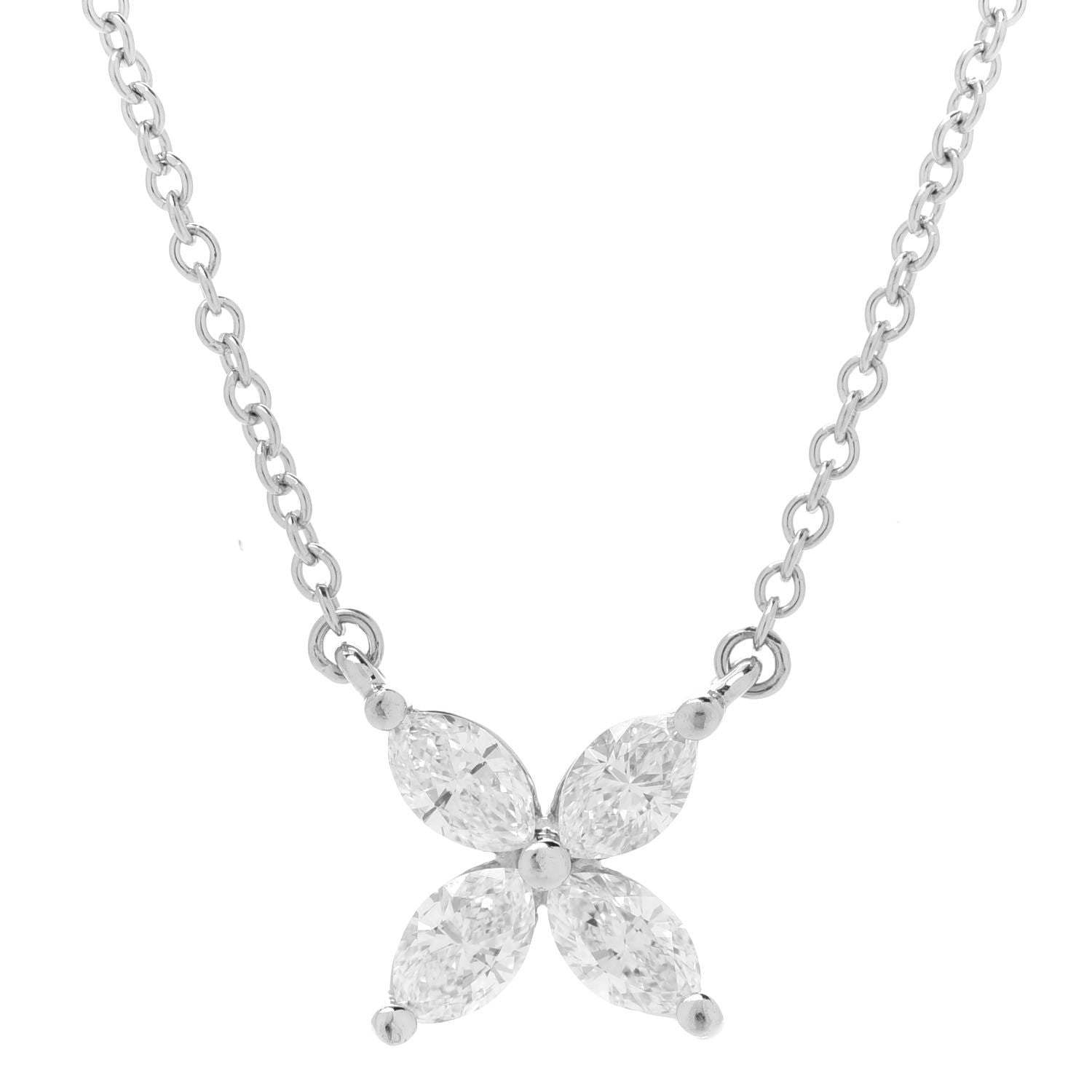 Tiffany Platinum Diamond Small Victoria Necklace 4 of 6