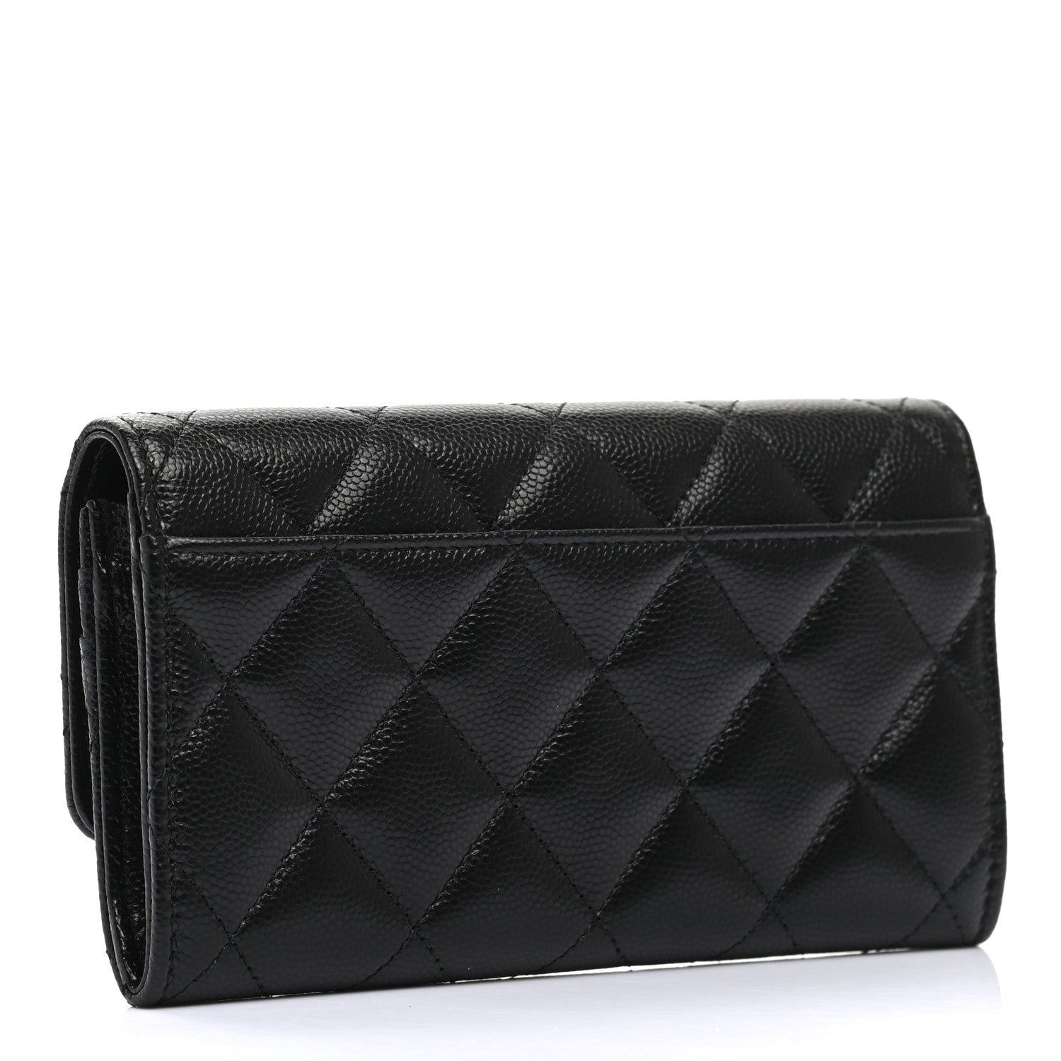 Chanel Caviar Quilted Pearl Coco Candy Wallet Black 3 of 8
