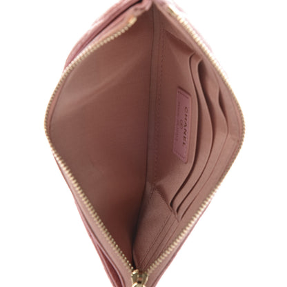 Chanel Iridescent Caviar Quilted Classic Zip Pouch Rose Pink 5 of 8