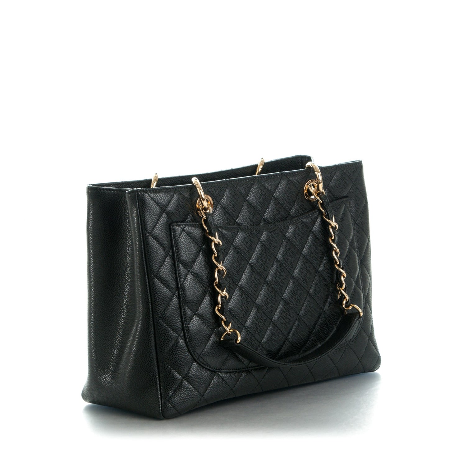 Caviar Quilted Grand Shopping Tote GST Black