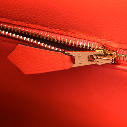 Hermes Evercolor Kelly Retourne 28 Orange Poppy 19 of 41