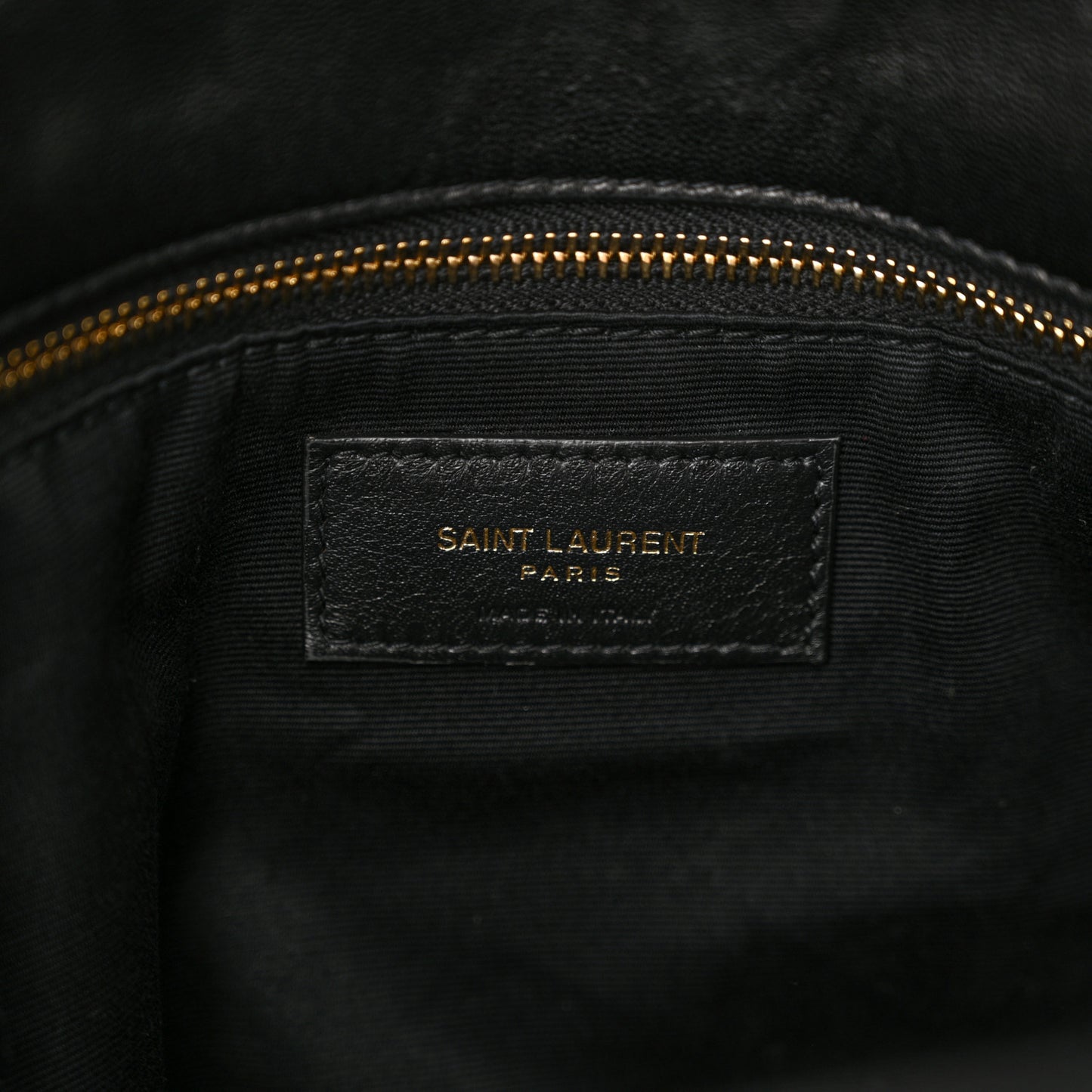Lambskin Quilted Medium Loulou Puffer Monogram Chain Satchel Black