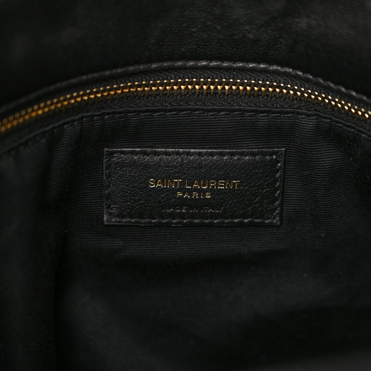 Saint Laurent Lambskin Quilted Medium Loulou Puffer Monogram Chain Satchel Black 6 of 10