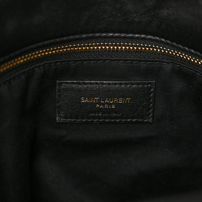 Saint Laurent Lambskin Quilted Medium Loulou Puffer Monogram Chain Satchel Black 6 of 10