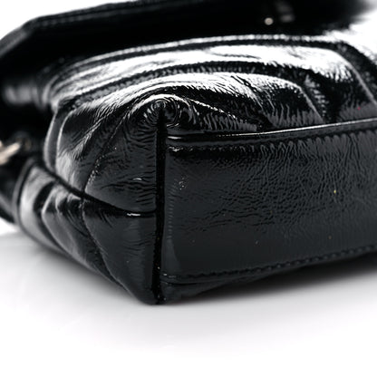 Saint Laurent Patent Y Quilted Monogram Toy Loulou Crossbody Bag Black 10 of 13