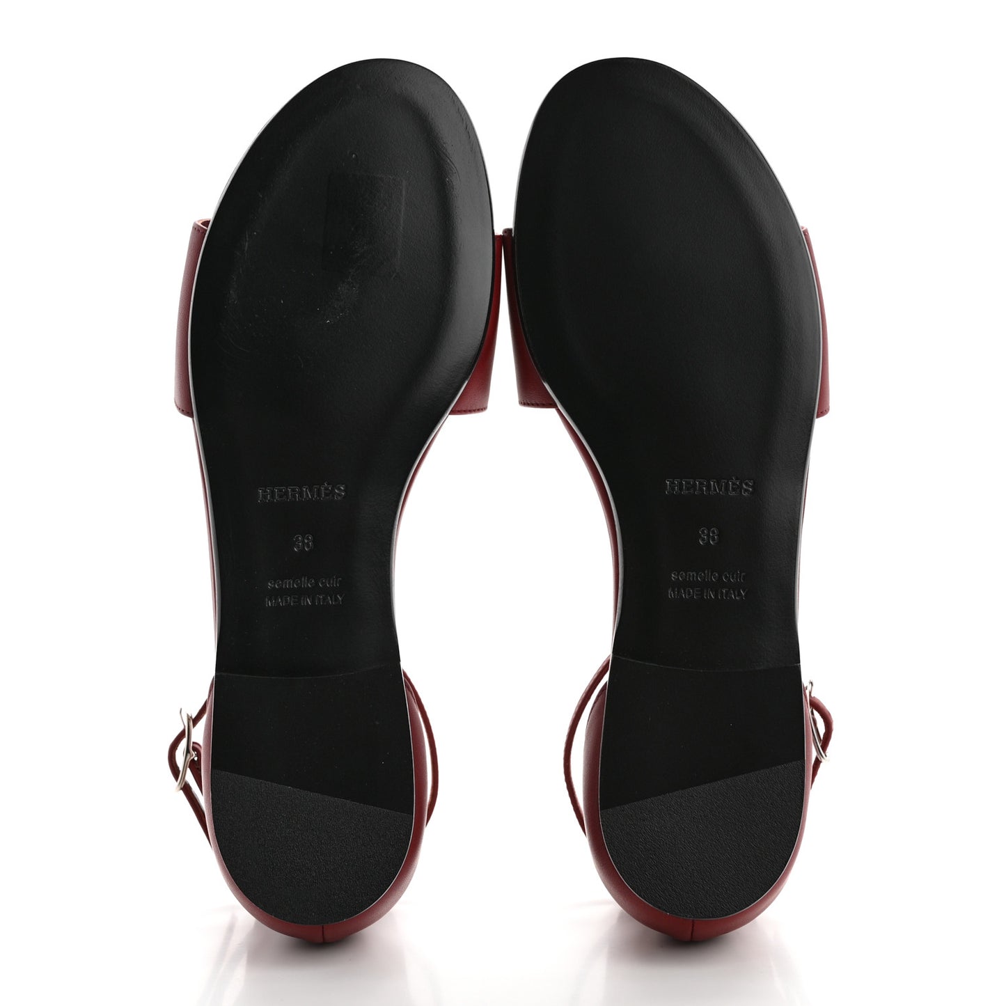 Calfskin Desiree Sandals 38 Rouge H