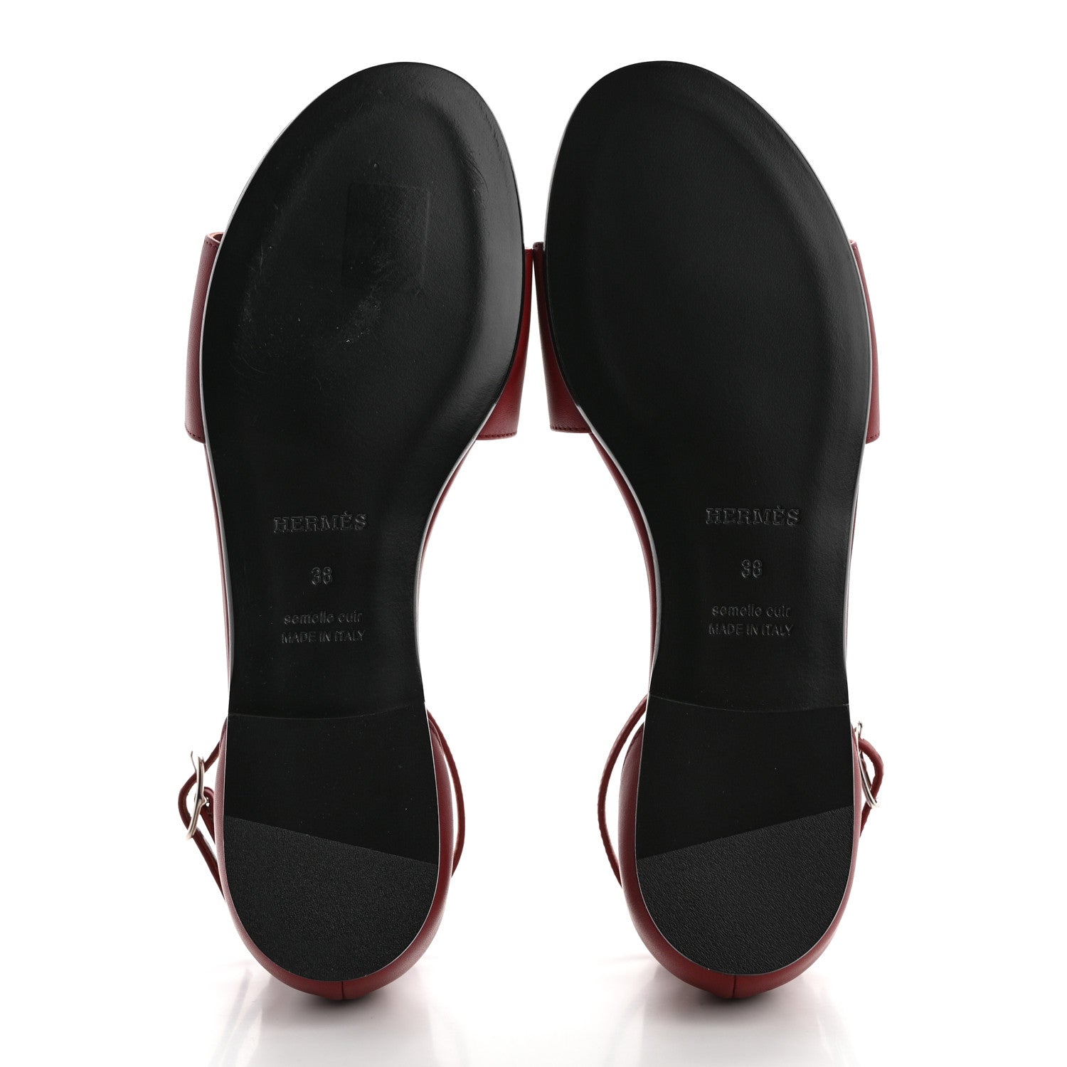 Hermes Calfskin Desiree Sandals 38 Rouge H 5 of 9