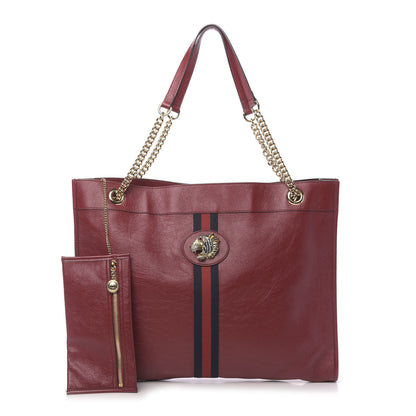 Gucci Calfskin Large Rajah Chain Tote Romantic Cherry 1 of 10