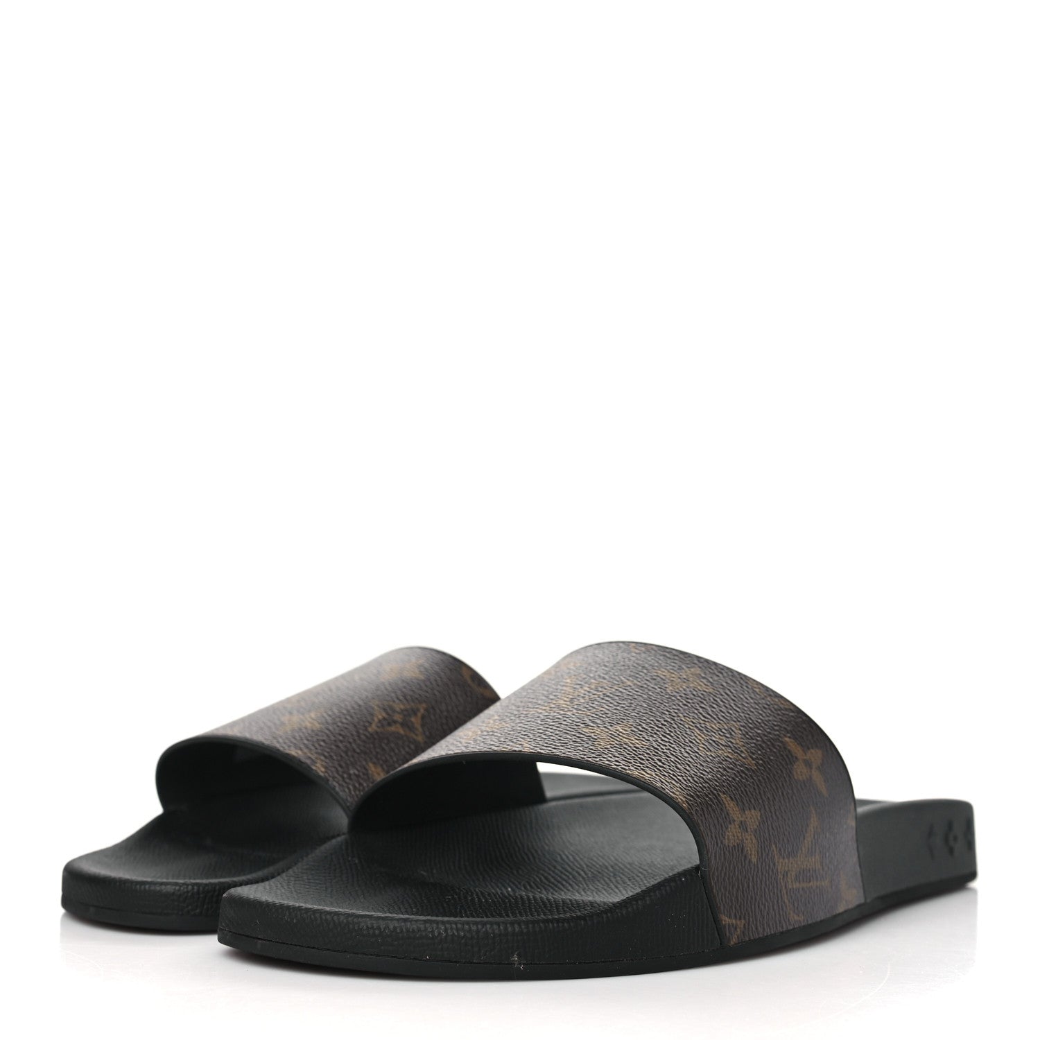 Louis Vuitton Rubber Monogram Mens Waterfront Mules 8.5 Macassar 3 of 8