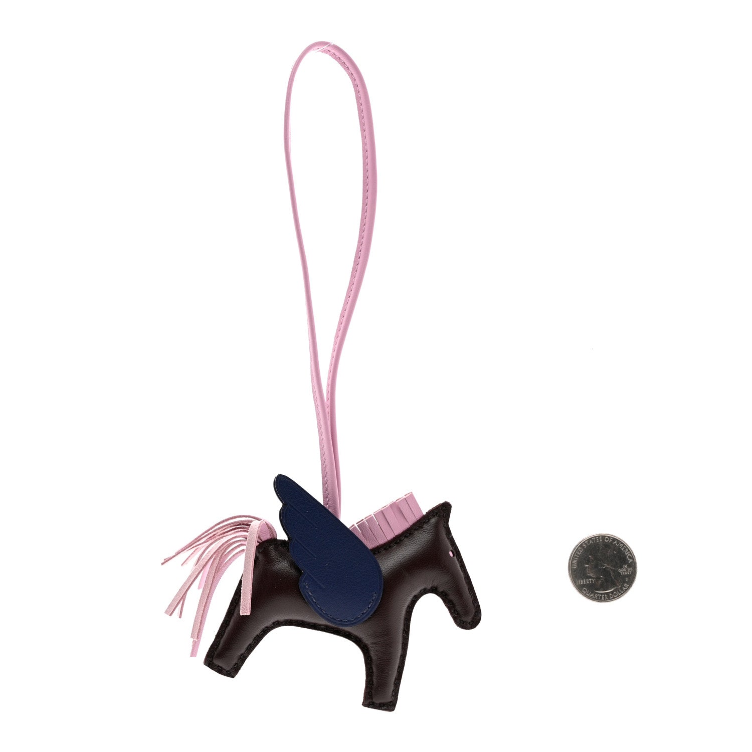 Hermes Milo Lambskin Grigri Rodeo Pegase Horse Bag Charm PM Rouge Sellier Mauve Sylvestre Bleu Saphir 2 of 4