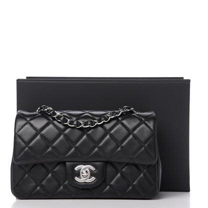 Chanel Lambskin Quilted Mini Rectangular Flap Black 10 of 10
