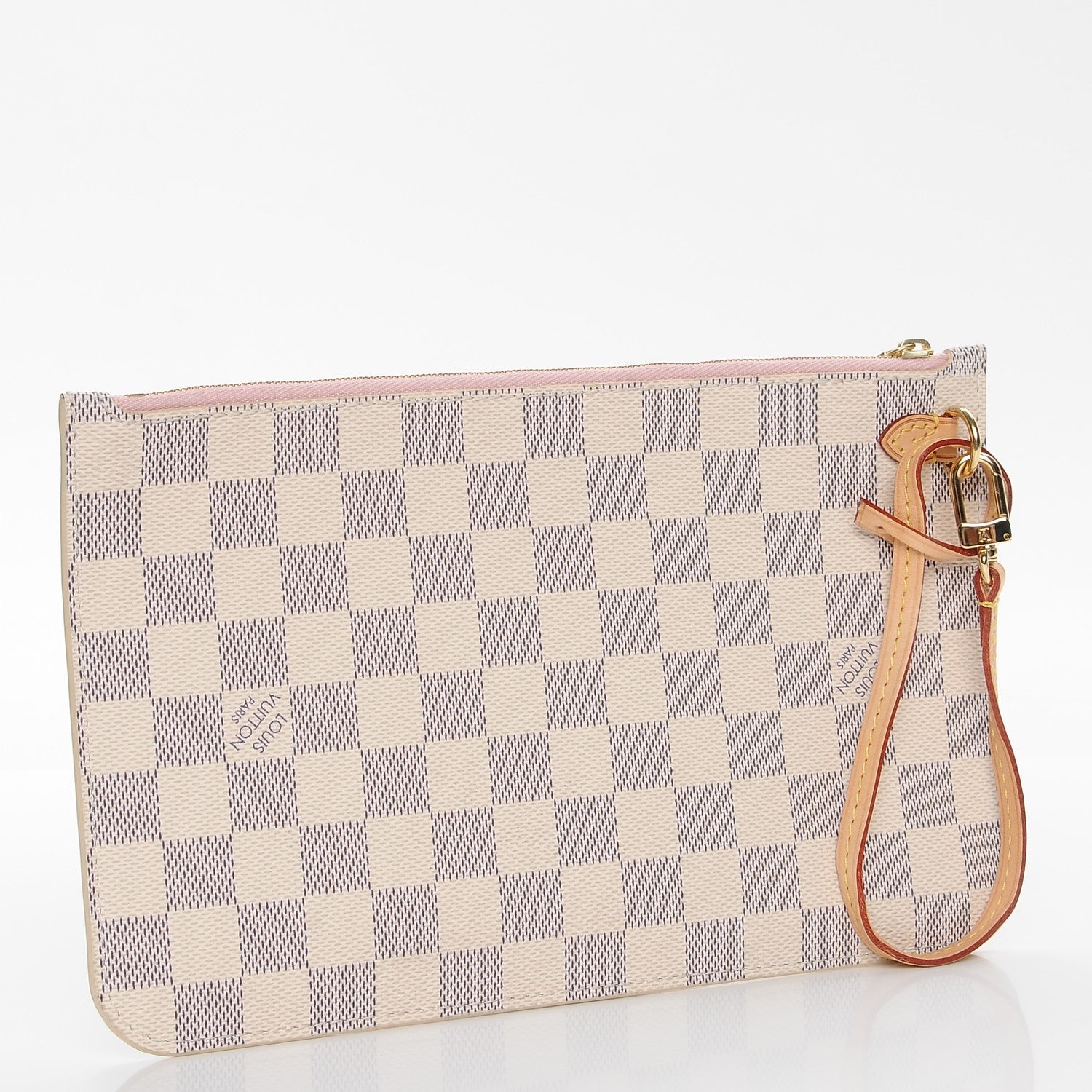 Louis Vuitton Damier Azur Neverfull MM GM Pochette Rose Ballerine 3 of 7