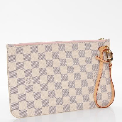 Louis Vuitton Damier Azur Neverfull MM GM Pochette Rose Ballerine 3 of 7