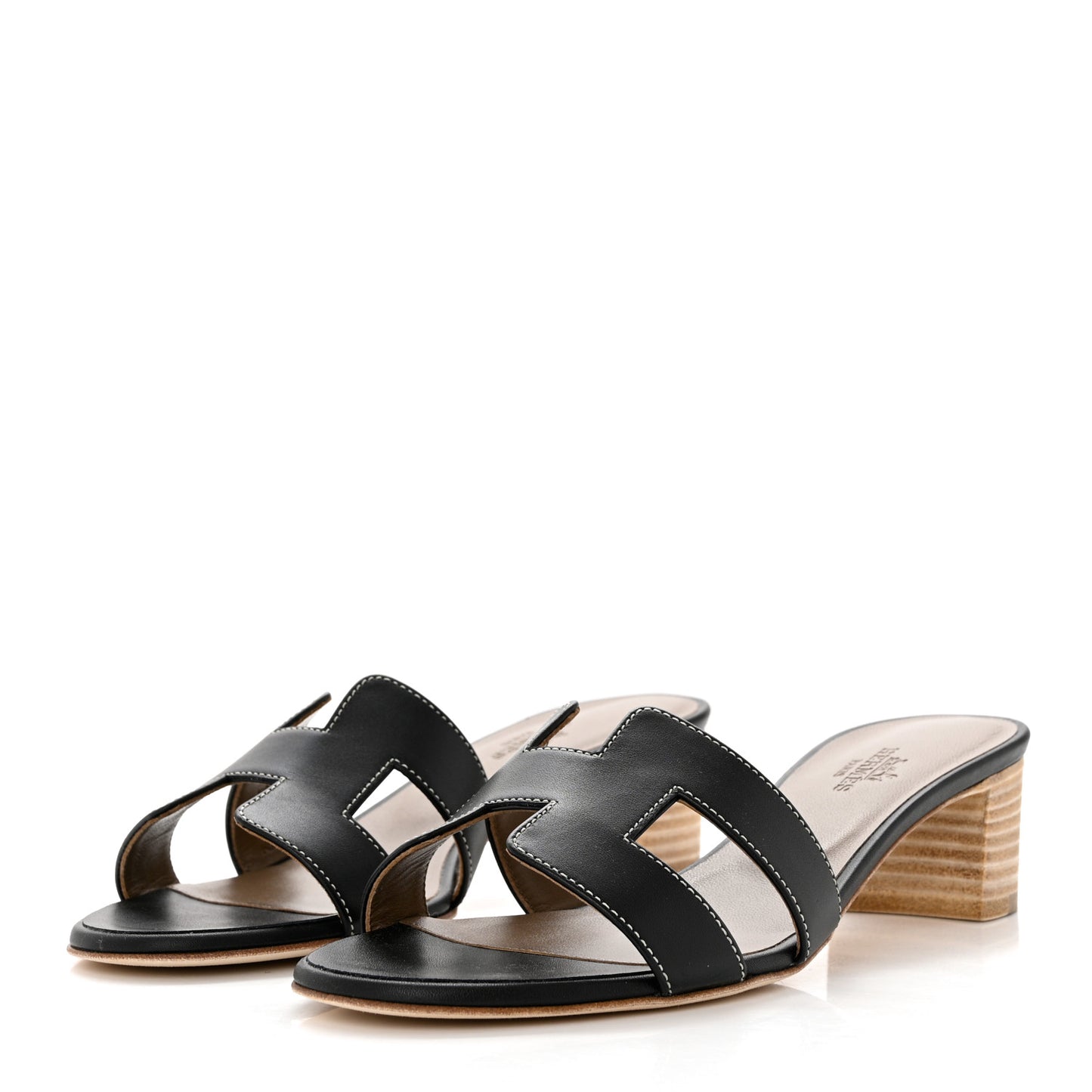 Calfskin Oasis Sandals 36.5 Black