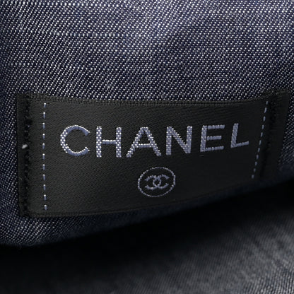Chanel Terry Cotton Quilted CC Beach Tote Towel Set Blue Pink 7 of 11