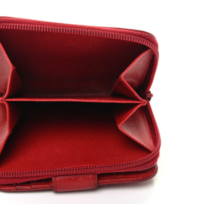 Prada Saffiano Triangle Compact Wallet Red 5 of 11
