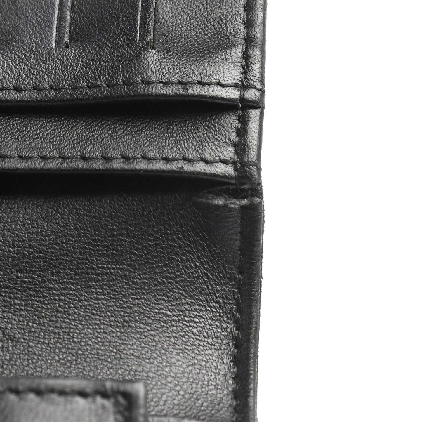 Lambskin Quilted Boy Yen Wallet Black