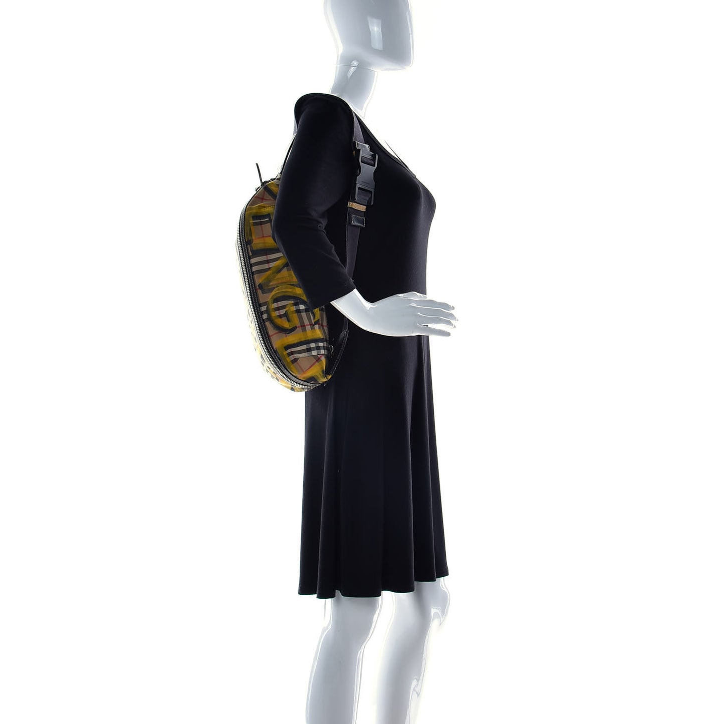 Vintage Check Graffiti Print Sonny Bum Bag Archive Yellow