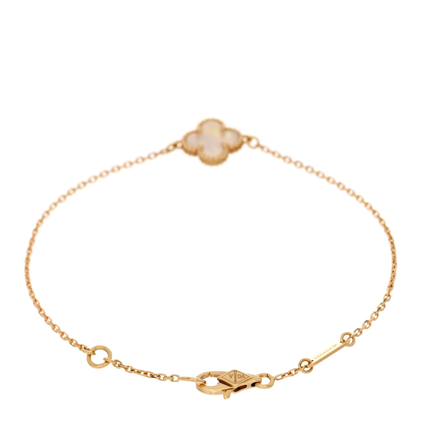 18K Yellow Gold Mother of Pearl Sweet Alhambra Bracelet