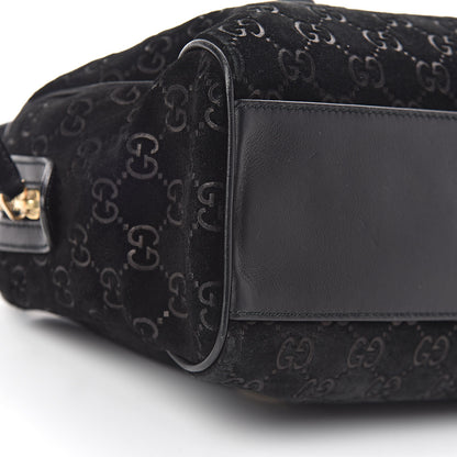 Gucci Guccissima Suede Charmy Boston Black 8 of 10