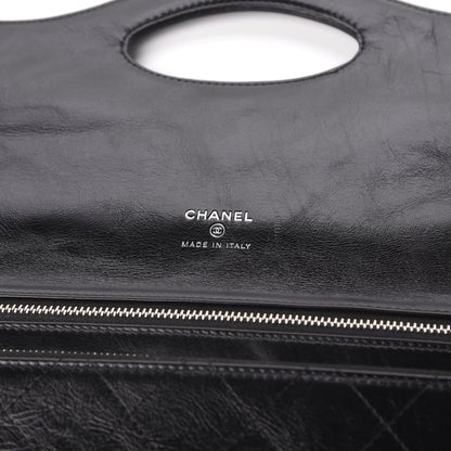 Chanel Shiny Crumpled Calfskin Small 31 Pouch Black 8 of 10