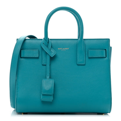 Saint Laurent Calfskin Nano Sac De Jour Turquoise 1 of 10