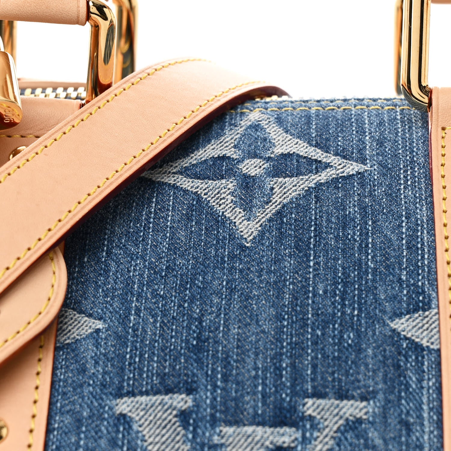 Louis Vuitton Denim Monogram New LV Remix Keepall Bandouliere 45 Blue 7 of 9