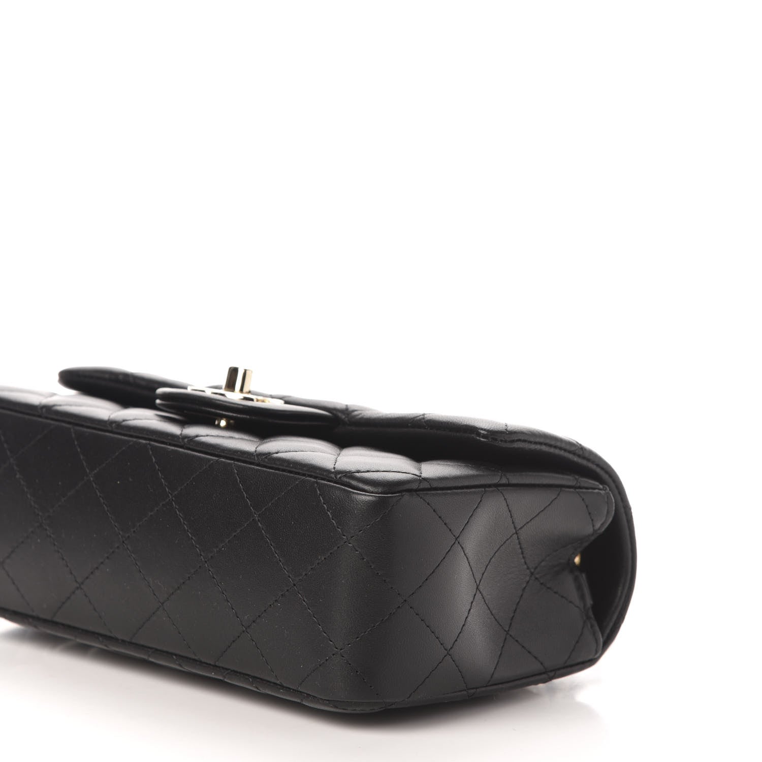 Chanel Lambskin Quilted Mini Rectangular Flap Black 9 of 10