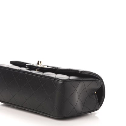 Chanel Lambskin Quilted Mini Rectangular Flap Black 9 of 10