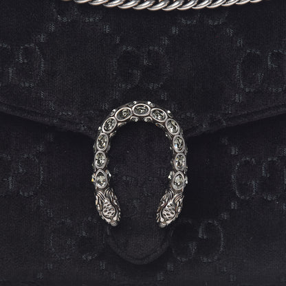 Gucci Velvet GG Monogram Mini Dionysus Chain Wallet Black 10 of 10