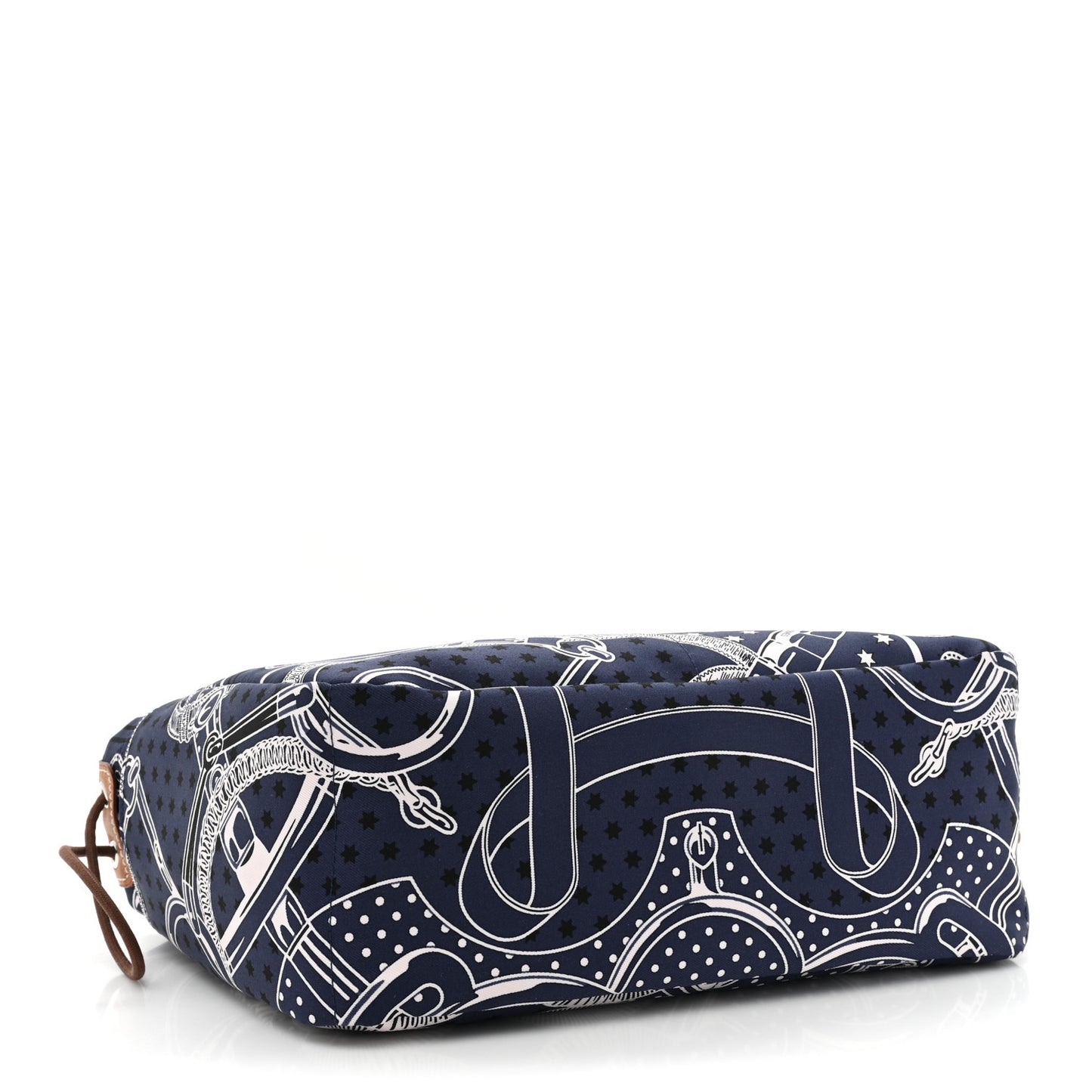 Barenia Silk Eperons d'Or Fourbi 30 GM Pouch Bleu Nuit Fauve