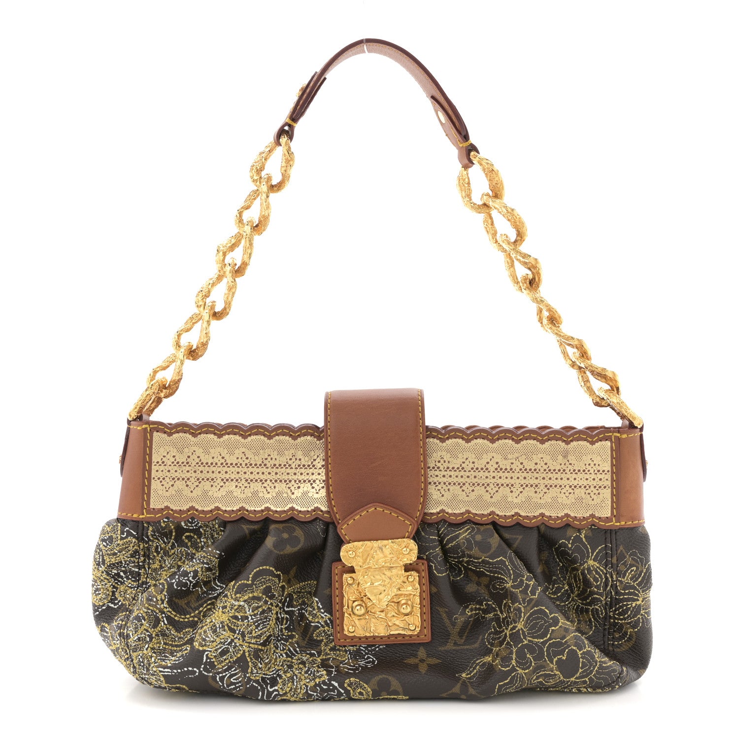 Louis Vuitton Monogram Dentelle Kirsten Gold 1 of 10