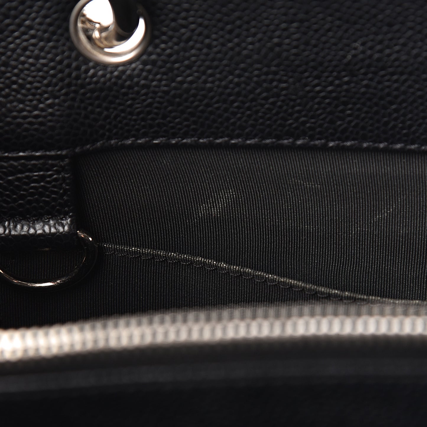 Caviar Quilted Grand Shopping Tote GST Black