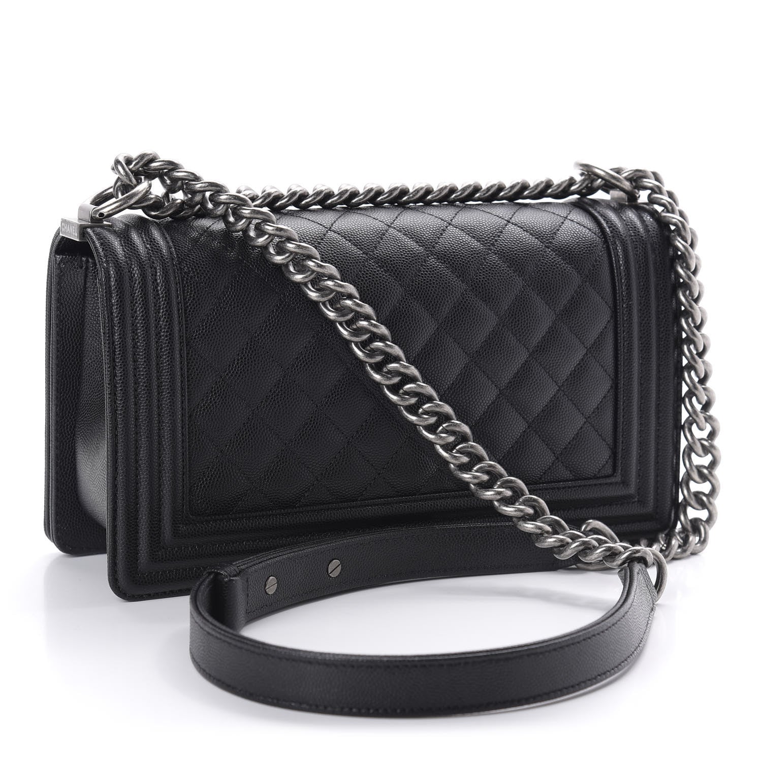 Chanel Caviar Quilted Medium Boy Flap Black 3 of 13