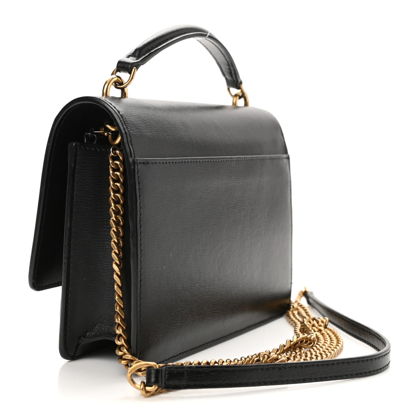 Calfskin Monogram Sunset Chain Wallet Black