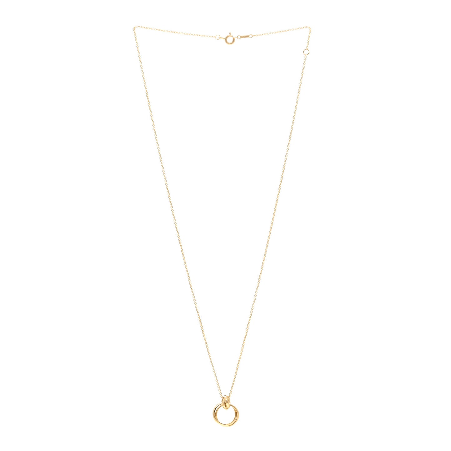 18K Yellow Gold Paloma's Melody Mini Circle Pendant Necklace