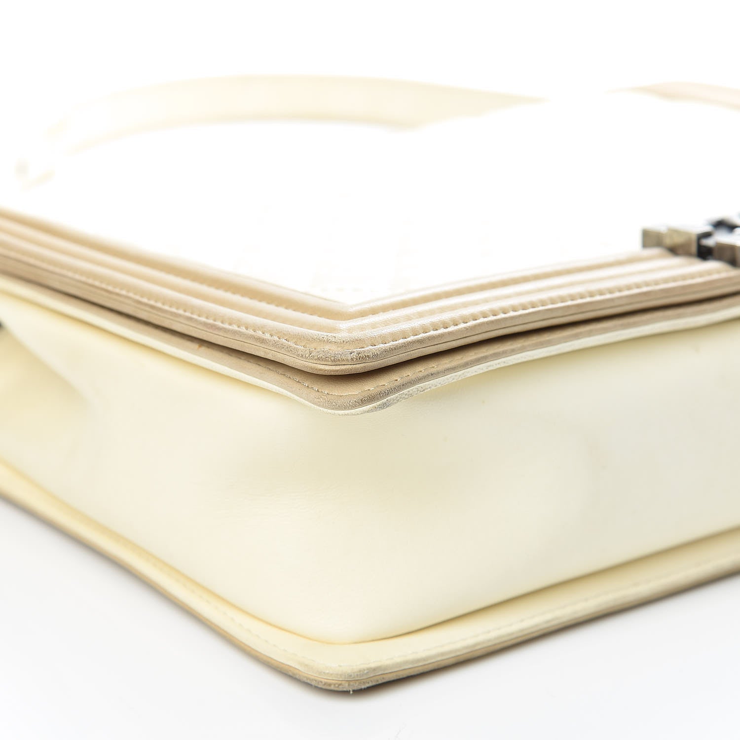 Chanel Lambskin Quilted Large Boy Flap Light Beige Dark Beige 8 of 22