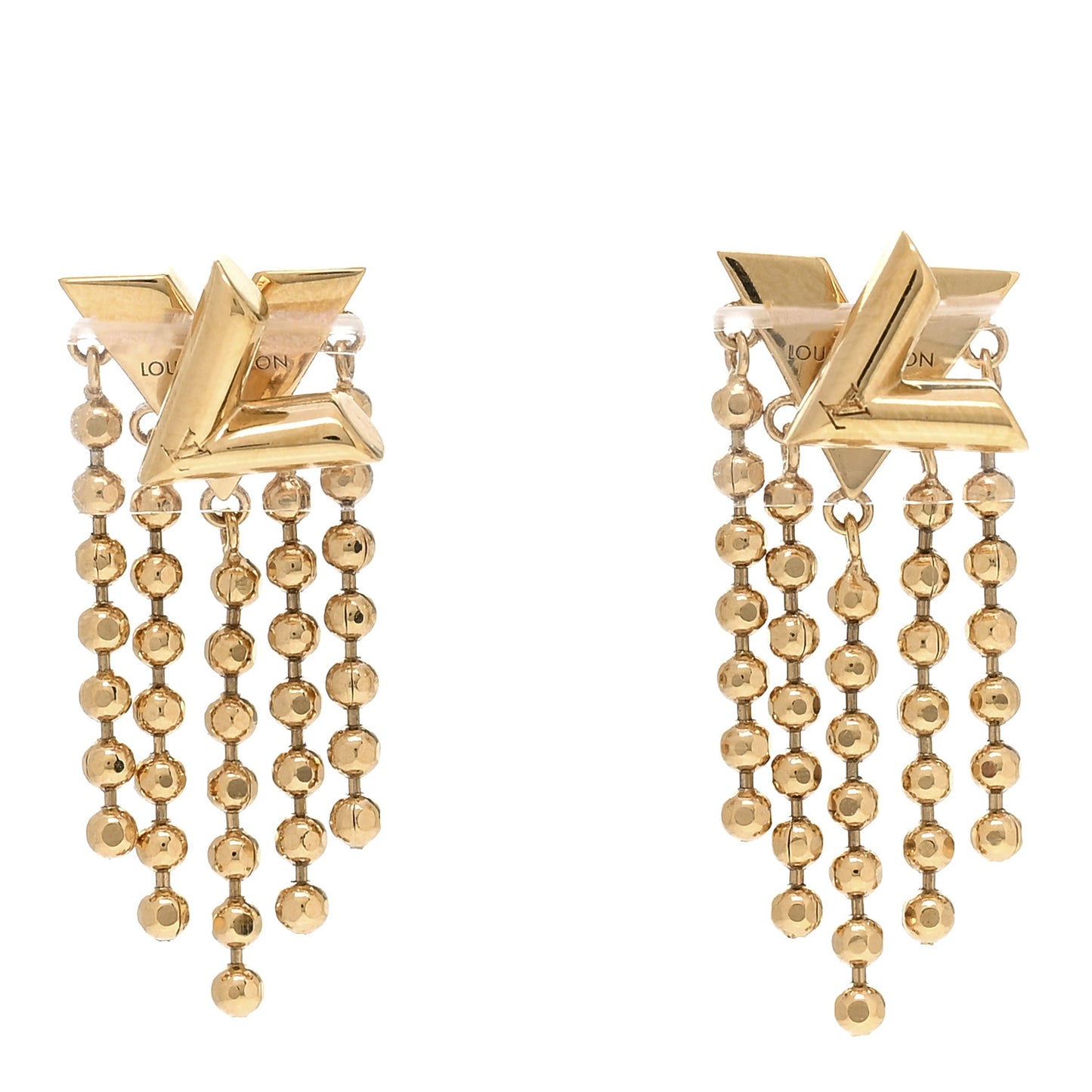 V Tassel Earrings Gold