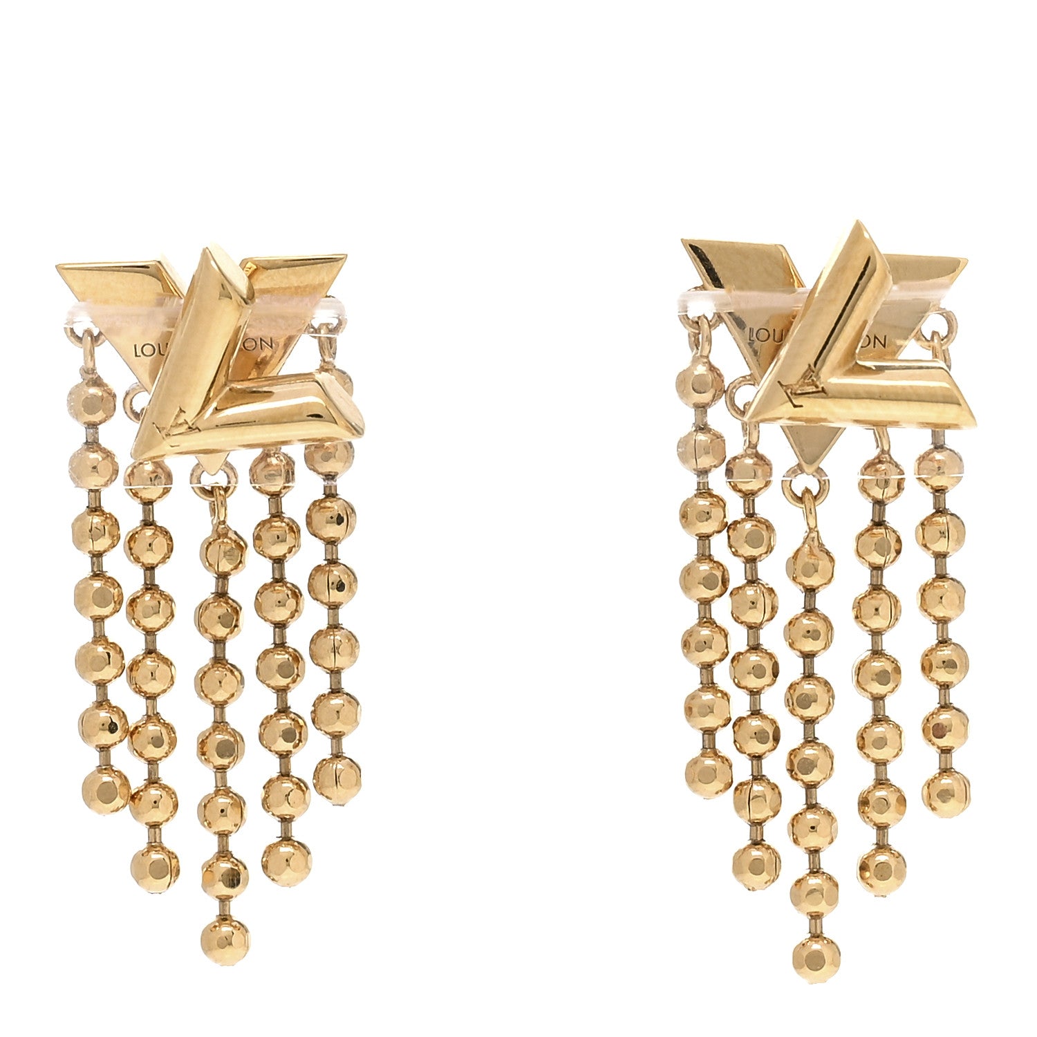 Louis Vuitton V Tassel Earrings Gold 1 of 3