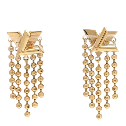 Louis Vuitton V Tassel Earrings Gold 1 of 3