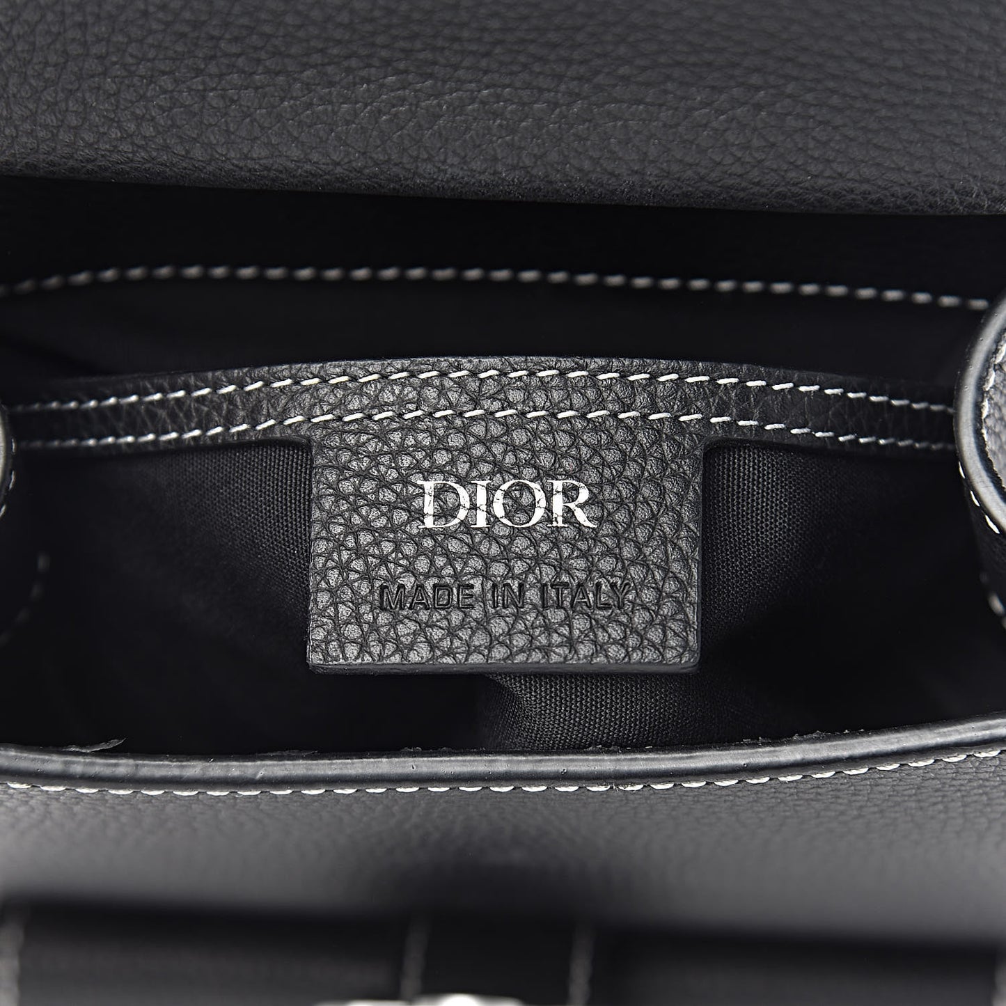 Calfskin Saddle Backpack Black