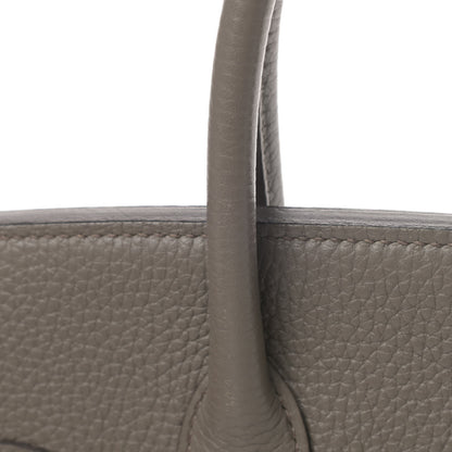 Hermes Taurillon Clemence Birkin 30 Etain 17 of 17