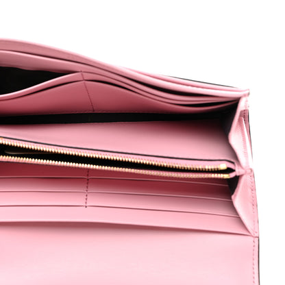 Fendi Vitello King Tamponato Logo Embossed Continental Wallet Rosa Acquerello 5 of 9