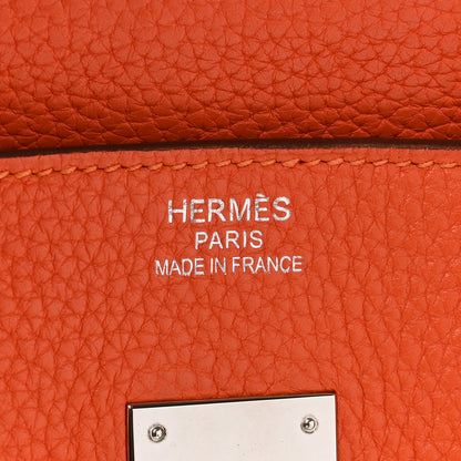 Hermes Taurillon Clemence Birkin 35 Orange 6 of 12