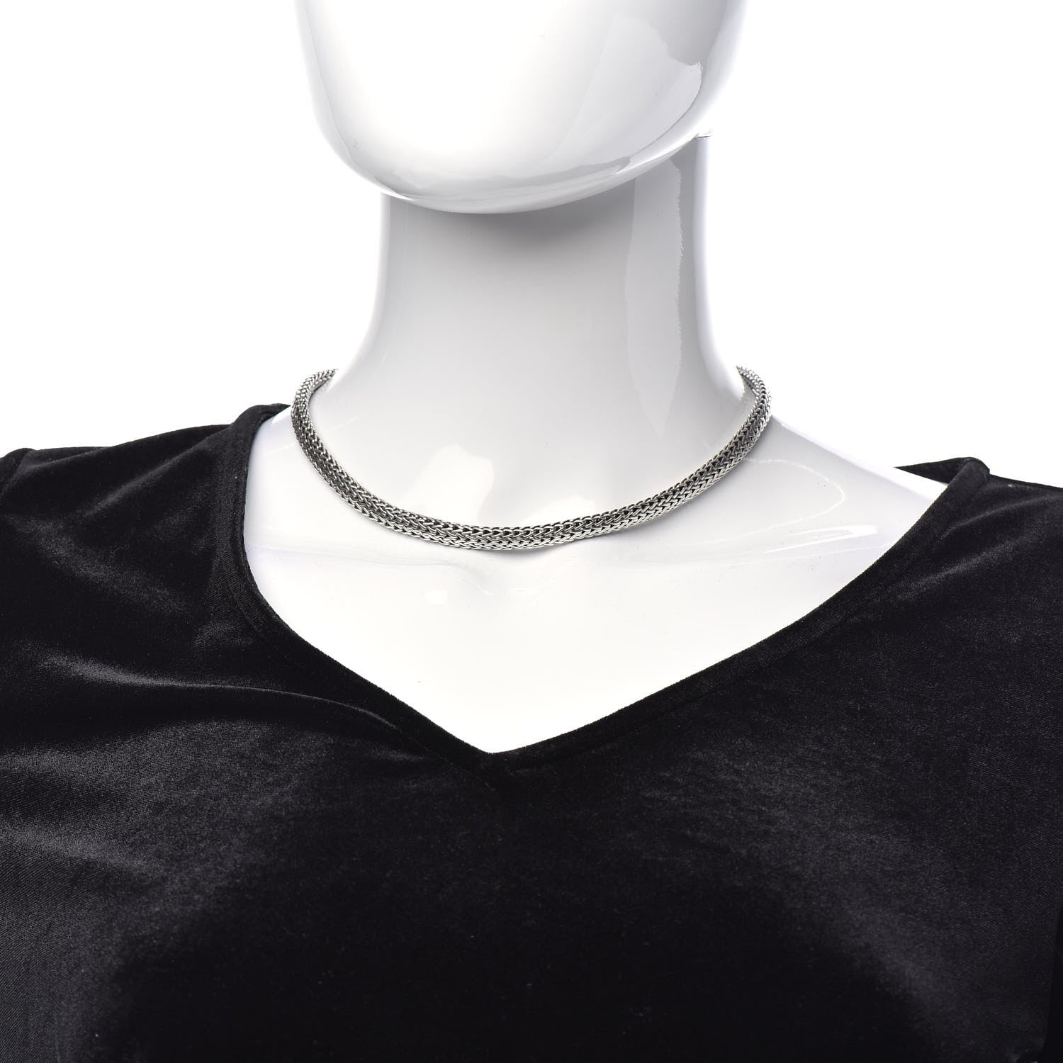 John Hardy Sterling Silver 18K Yellow Gold 6.5mm Dot Classic Chain Necklace 2 of 6