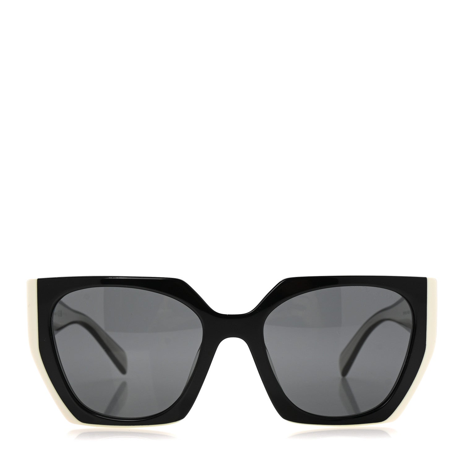 Prada Acetate Sunglasses SPR 15W Black White 2 of 8