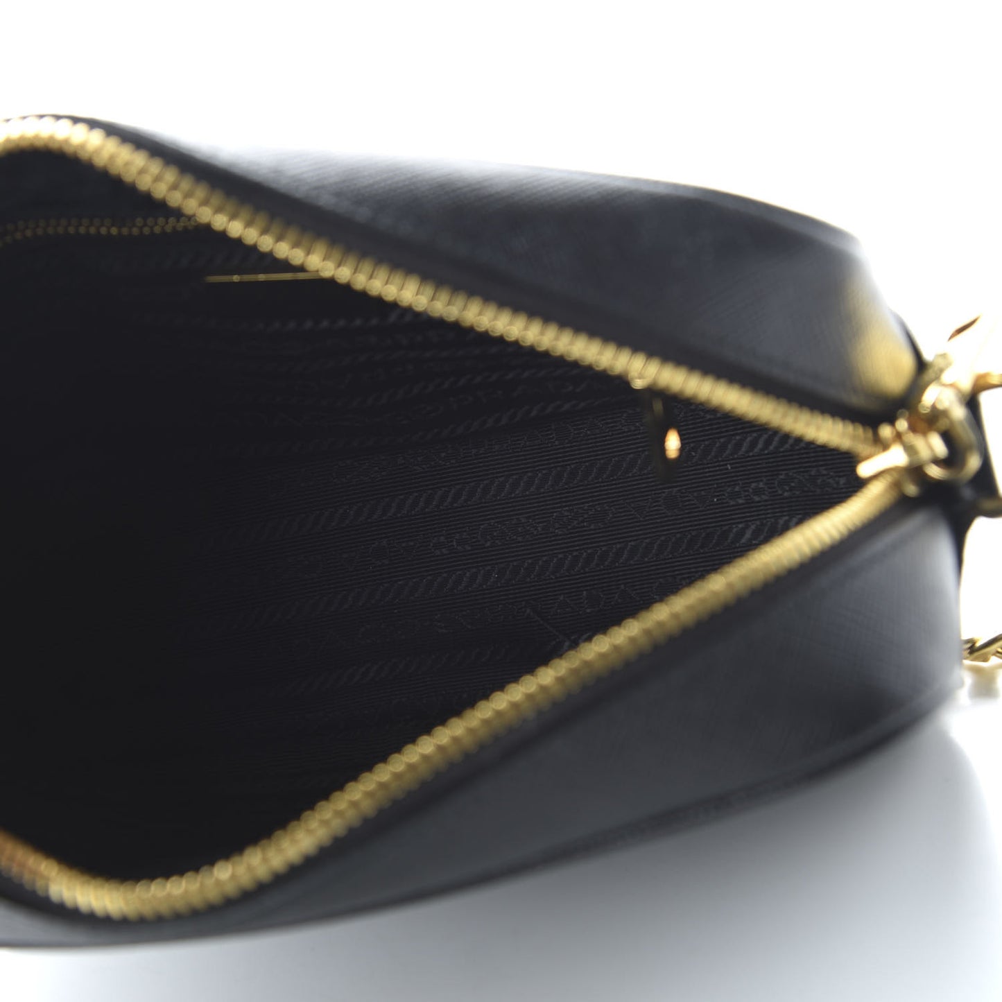 Saffiano Lux Small Camera Crossbody Bag Black
