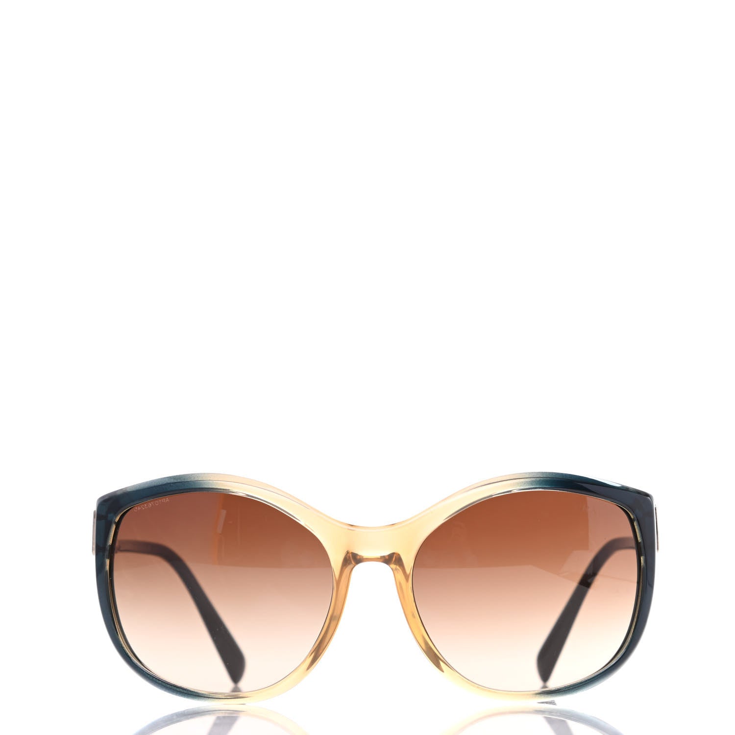 Prada Acetate Cat Eye Sunglasses SPR09N Blue Brown 2 of 7