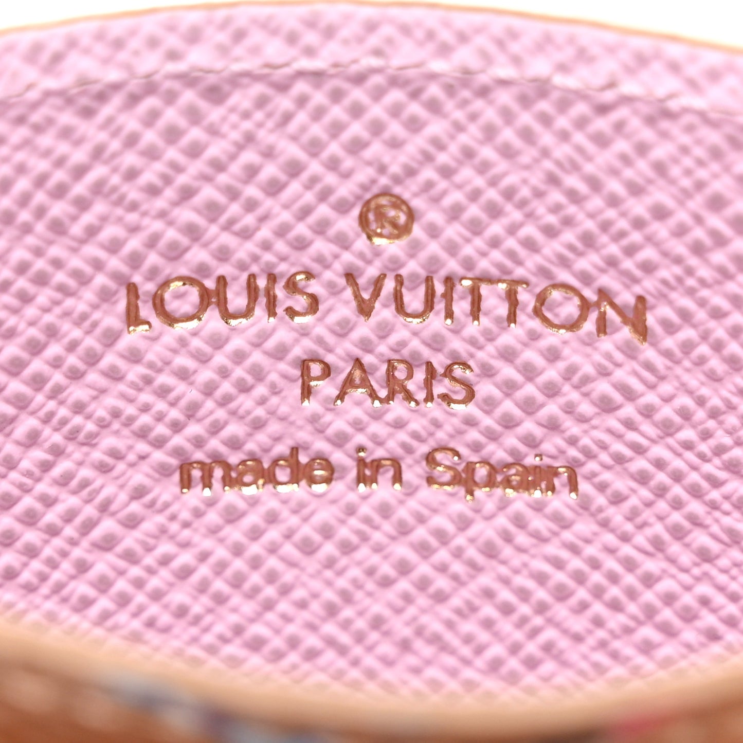 Metallic Monogram LV Garden Card Holder Gold